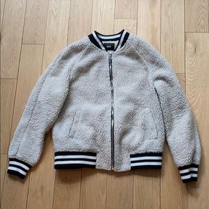 Warm wool zipper jacket